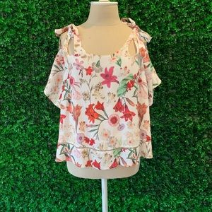 Peek-A-Boo shoulder blouse